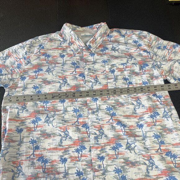 Lot of (2) Columbia PFG Mens Button Down Fishing Shirt Large Vented - Picture 4 of 9